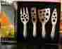 K-4-h Cheese Knives Fork Metella Stainless Steel With 4 Pieces From Metalla New