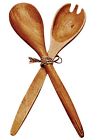K0773 Pacific Merchants Acaciaware Acacia Wood Fork Spoon Serv 747448317733