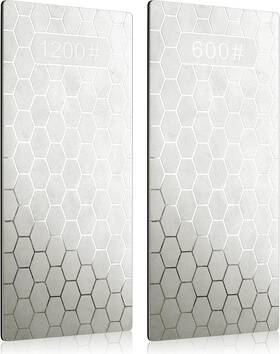 Kalolary-ywae027 Kalolary 2pcs Diamond Sharpening Stone Knife Sharpener 600# 1200# Silver