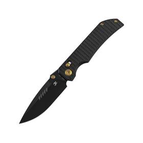 K1095v6 Kansept Eaglestrike Pocket Knife 3.73 Inch Blackwash Cpm S35vn Blade Black Anod