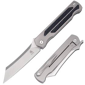 Ka-jt01s Katsu S35vn Steel Blade Folding Knife Titanium Pocket For Men Carbon Fi