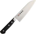 Kc123 Kanetsune Santoku Satin Finish Fixed Knife Drop Point Blade