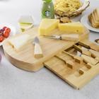 Kc42529 Unbranded Pcs Wood Cheese Board Knife Set Brand New And