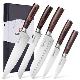 Z1270005k-ca Keemake Kitchen Knife Set Of 5 - Knives 1.4116 High Carbon ... Fast Ship
