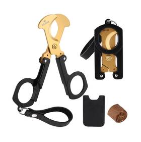 Kejiar 738281501199 Cigar Cutter Stainless Steel Guillotine Double Cut Blade Scissors C... Fast Ship