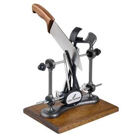 Kelegaan 749874585359 Professional Knife Sharpener With Wooden Base Adjustable Angle Guides Diam