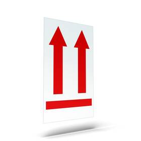 Kl-2019-p Kenco 3 Inch X 5 Red Arrows This Side Up Safe Handling Stickers For Shipping And