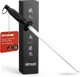 Kimura 711181679472 Professional Ceramic Honing Rod 10 Inch Steel Knife Shar
