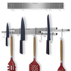 Kinesisrack 704335373203 Magnetic Knife Holder For Wall 16 Inch Extends Up To 30 Inches 4 Strip Neodym