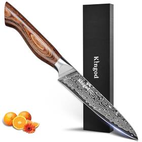 Kh01-d Kingod 5-inch Kitchen Utility Chef Knife Vg10 Core Razor-sharp And Balanc