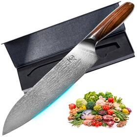Nb-d3114d Kings And Queens Merchandise Japanese Kitchen Knife 7 Inch - Santoku Ultra Sharp In High Carbon Stee