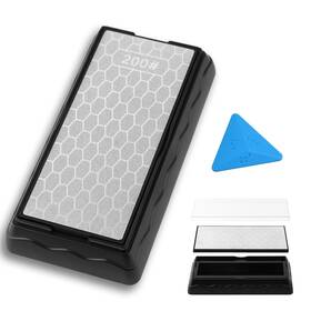 Kitanis 713079827279 Double-sided Diamond Sharpening Stone Knife With Extra Fine
