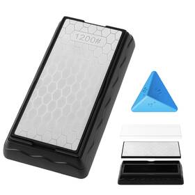 Kitanis 713079827293 Double-sided Diamond Sharpening Stone Knife With Extra Fine