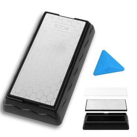 Kitanis 713079827316 Double-sided Diamond Sharpening Stone Knife With Extra Fine