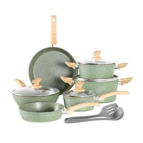 Ka-cs01 Kitchen Academy Non Toxic Pots And Pans Set Stick - 12 Piece Induction Co