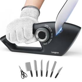 Amusb-00100202 Kitchen Longzon 5-in-1 Knife Sharpener 5 Stage With A Pair Of Cut-resistant Glove Origin