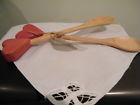 Kitchen Utensils Wooden Salad Tongs Hearts