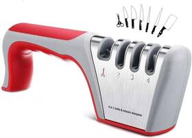 Klarfschar 008678128279 Kitchen Knife Sharpeners Blade Stage Shaping Fixer Scissors - Red