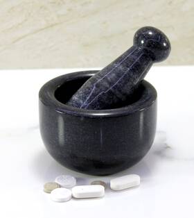 Kleo 736842648833 3 Inch Black Natural Stone Mortar And Pestle Set As Spice Medicine Grinder Mashe