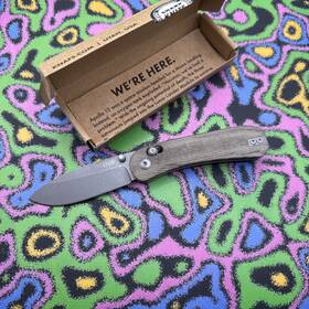 00274 Knafs - Lander 3 Folding Pocket Knife Edc For Men Green Micarta /stardust