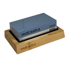 Knife 060694461773 Small Sharpener 4 Inch Whetstone #1000/#6000 Grit With Wooden Non-slip Base New