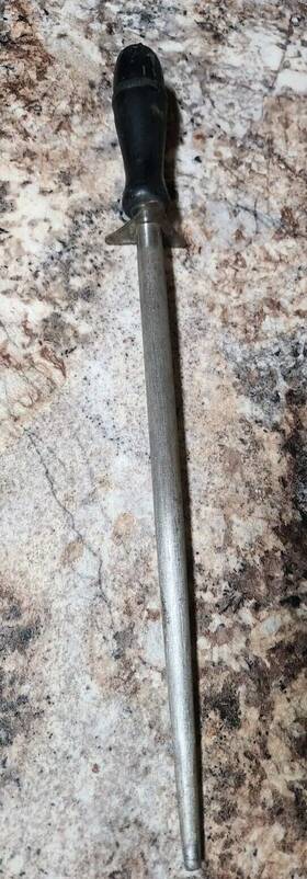 1890s Knife Vintage 1900s Simco-u.s.a. 12 Inch Sharpening For Fine Steel -wood Handle