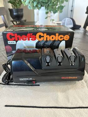 44632 Knife Chefs Choice Edge Select 120 Plus Sharpener Diamond Hone - Black