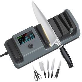 Knyxes 781103361594 Upgrade 5 In 1 Electric Knife Sharpener With Lcd Screen 3 Rotational Speed A