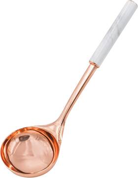 Kocobilili 726084592964 Chef Select Ladle Copper-colored Steel Marble Designed Handle