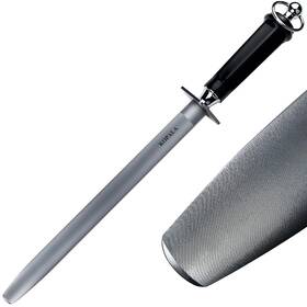 10inbb Kopala Sharpening Steel Knife Sharpener Rod Flat 10 Inches Honing For Knives Dark