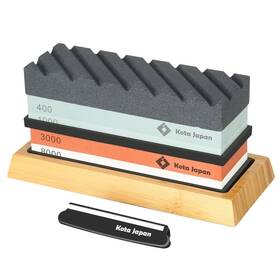 Kota Japan 747726262489 Combination Dual Sided Knife Sharpener Whetstone Set For Coarse Sh