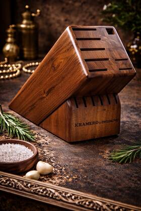 34930-000 Kramer By Zwilling Solid Hardwood Knife Block / Stand Original