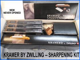 3499-401 Kramer By Zwilling Sharpening Kit-japanese Stones-bamboo Whetstone Sink