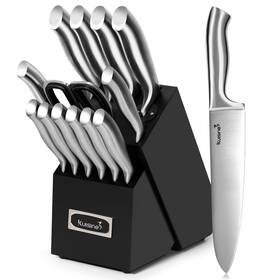 Kuisine 768771898065 Sharp Knife Set One-piece Molding Sharper Blade Ergonomic Non-slip St