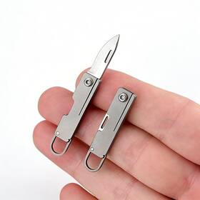 Kunson 708707640825 Ultra Mini Edc Pocket Knife Ultralight Small Titanium Folding With Bui