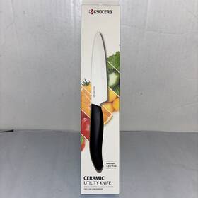 Kyocera 960664554294 Ceramic Utility Knife With Black Handle 4.5 New