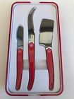 Laguiole New Evolution Cheese Knife Set Red Abs Full Tang
