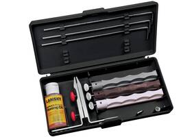 Lansky 097914389116 Natural Arkansas Sharpening System 3-stone Knife