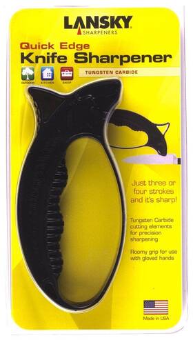 Lansky 963041554393 Quick Edge Knife Sharpener With Replaceable Carbide Element Black - Lstcs