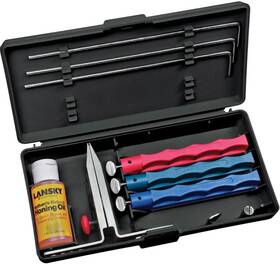 Lkc03 Lansky Standard Knife Sharpening System 3-stone Ceramic Sharpener Kit With Ho