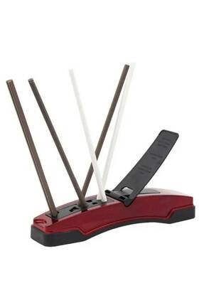 Medge1 Lansky Masters Edge 5 Ceramic Rod Sharpener Straight And Serrated Knives