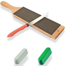 Lavoda 738920095720 Leather Strop Paddle For Knife Sharpening With Polishing Compound 3 Inch By 15 L