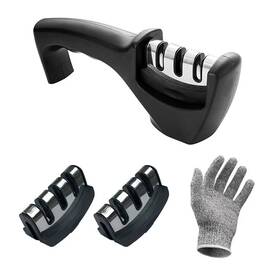 Leeviphne 651358088839 Knife Sharpener Kit 3-stage Quality Kitchen Accessories To Repair Gri