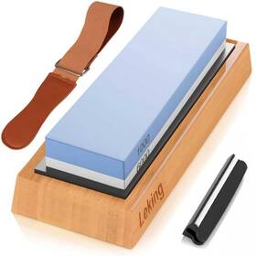 Lk-ks1000 Leking Professional Knife Sharpener And Sharpening Stone Set 1000/6000 Grit Du