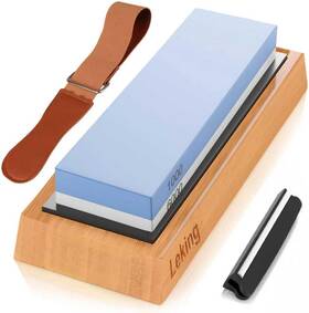 Leking Sharpener Stone 001 Professional Knife Sharpener And Sharpening Stone Set 1000/6000 Grit Du