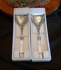 Lenox Ovations Serving Set Fork And Spoon With Crystal Handles
