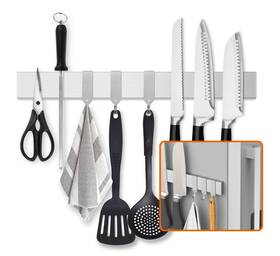 Lerju 778365457608 Fridge Applicable 17 Inch Double Sided Magnetic Knife Holder - Stainless Stee