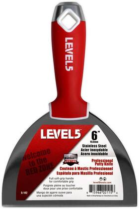 Level5 5-142 6 Inch Soft-grip Stainless Steel Drywall Joint Knife - Pro-gra... Fast Ship