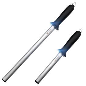 Levinchy 760839806340 Outdoor And Kitchen Diamond Knife Sharpener Set 12 Inch Honing Rod A
