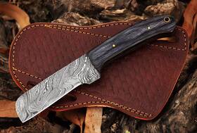 Lh Limassol 649959876603 Custom Handmade Damascus Steel Bull Cutter Knife Cowboy Knives With Pancake